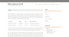 Desktop Screenshot of niftyoptionsprofit.com